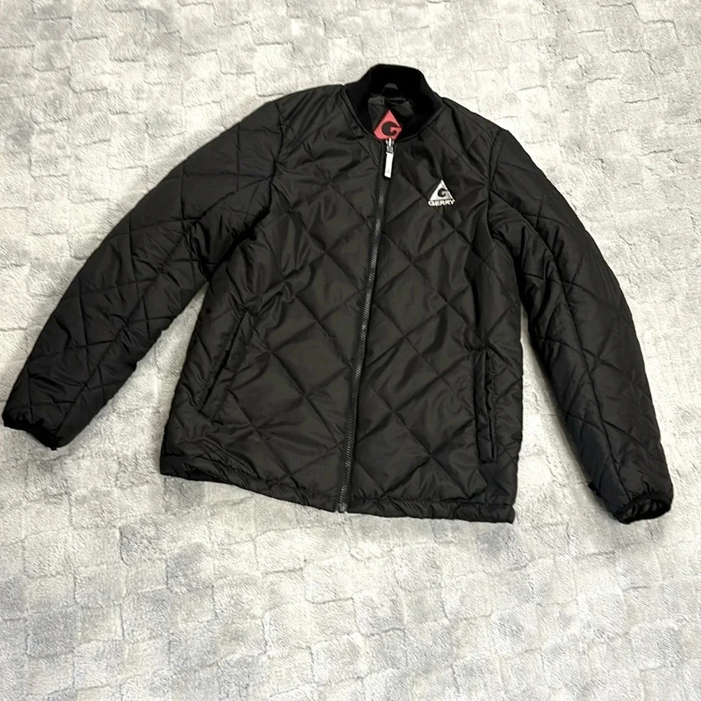 Gerry Youth Black Quilted Zip-Up Lightweight Puffer Ski Jacket / Size‎ L 14-16